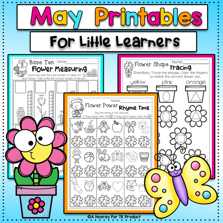 Transitional Kindergarten May Worksheets The Lesson Plan Store